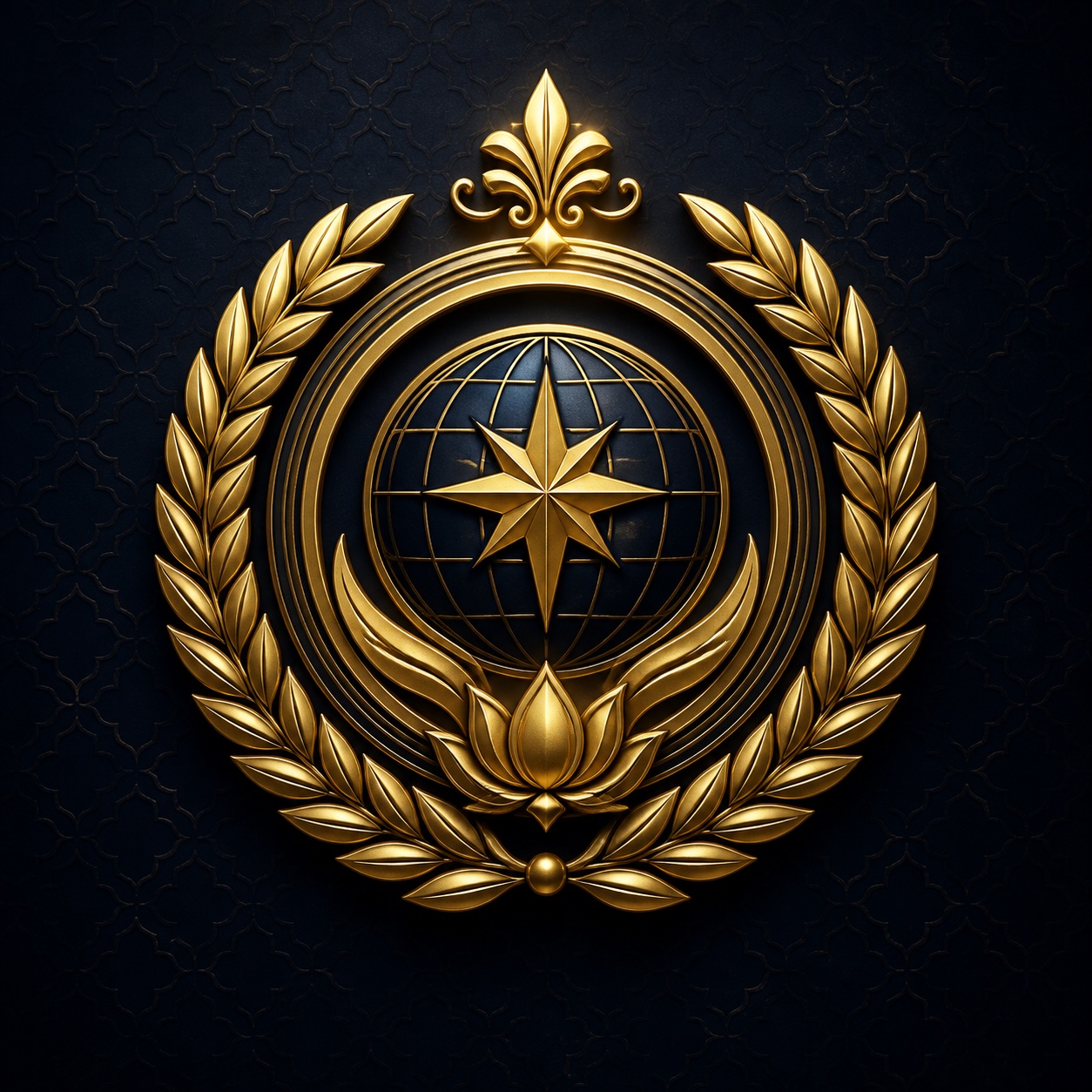 Gold crest concept for World Excellence Council global recognition platform